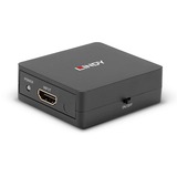 Lindy 38358 divisor de video HDMI 2x HDMI, Splitter HDMI negro, HDMI, 2x HDMI, 3840 x 2160 Pixeles, Negro, Metal, 60,5 mm