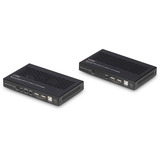 Lindy Extensor KVM Cat.6A 100m HDBaseT 3.0, Switch KVM negro