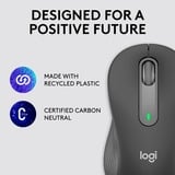Logitech Signature M650 L, Ratón grafito, Izquierda, Óptico, Bluetooth, 4000 DPI, Grafito