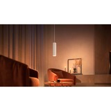 Philips Hue Colgante cilindro Perifo, Lámpara blanco, Philips Hue White and Color ambiance Colgante cilindro Perifo, Luz de suspensión inteligente, Bluetooth, Blanco, LED integrado, Metal, Blanco