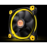 Thermaltake Riing 14 Carcasa del ordenador Ventilador 14 cm Negro, Amarillo negro/Amarillo, Ventilador, 14 cm, 1400 RPM, 28,1 dB, 51,15 cfm, Negro, Amarillo