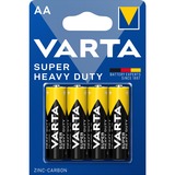 VARTA SUPERLIFE Batería de un solo uso AA Zinc-carbono Batería de un solo uso, AA, Zinc-carbono, 1,5 V, 4 pieza(s), Gris, Amarillo