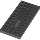 Wera 9823 Inserto de espuma para juego Zyklop B 3/8" Bitnuss 1, vacío, Depósito negro/Gris