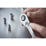 Wiha Carraca reversible 3/8", botón pulsador y seguro de bolas negro/Rojo