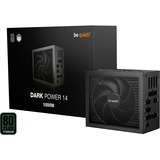 be quiet! Dark Power 14 1000 W - 80 Plus Titanium unidad de fuente de alimentación 20+4 pin ATX ATX Negro, Fuente de alimentación de PC negro, 1000 W, 100 - 240 V, 1100 W, 50/60 Hz, 10 A, 5 A