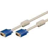 goobay CAK XGA SVGA 1000 15M/15M BEIGE 10m cable VGA VGA (D-Sub) Blanco gris, 10 m, VGA (D-Sub), VGA (D-Sub), Blanco