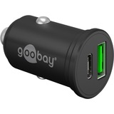 goobay Cargador rápido para coche Dual USB 45 vatios, PD negro