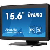 iiyama ProLite T1633MSC-B1 pantalla para PC 39,6 cm (15.6") 1920 x 1080 Pixeles Full HD LCD Pantalla táctil Negro, Monitor LED negro, 39,6 cm (15.6"), 1920 x 1080 Pixeles, Full HD, LCD, 5 ms, Negro
