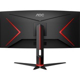 AOC CU34G2XP/BK, Monitor de gaming negro/Rojo