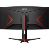 AOC CU34G2XP/BK, Monitor de gaming negro/Rojo