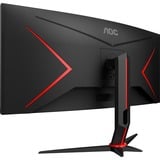 AOC CU34G2XP/BK, Monitor de gaming negro/Rojo