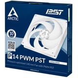 ARCTIC P14 PWM PST Carcasa del ordenador Ventilador 14 cm Blanco blanco, Ventilador, 14 cm, 200 RPM, 1700 RPM, 0,3 sonio, 123,69 m³/h