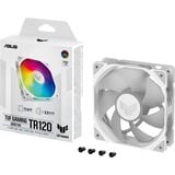 ASUS TUF GAMING TR120 ARGB 1-pack White Carcasa del ordenador Refrigerador de aire 12 cm Blanco, Ventilador blanco/Transparente, Refrigerador de aire, 12 cm, 2000 RPM, Blanco