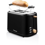 Bestron ATO850BW, Tostadora negro/Madera