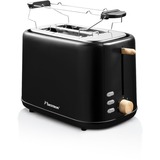 Bestron ATO850BW, Tostadora negro/Madera