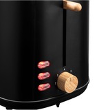 Bestron ATO850BW, Tostadora negro/Madera