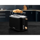 Bestron ATO850BW, Tostadora negro/Madera