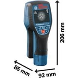 Bosch D-tect 120 multidetector digital, Localizador azul/Negro, Live cable detector, Detector de metales, Localizador de cables