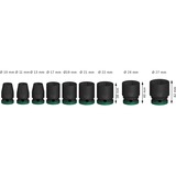 Bosch Juego de dados de impacto PRO 1/2", 9 piezas, Llave de tubo negro