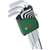 Bosch Juego de llaves Allen, 9 piezas, Destornillador verde/Negro
