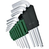 Bosch Juego de llaves Allen, 9 piezas, Destornillador verde/Negro