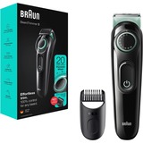 Braun BeardTrimmer 3 BT3321 Negro, Cortapelo para barba negro/Casa de la moneda, Lavable, Batería, Negro