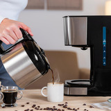 Cecotec Coffee 66 Drop & Thermo Time, Cafetera de filtro acero fino/Negro