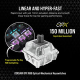 Corsair CH-911901A-NA/RF, Teclado para gaming negro