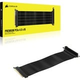 Corsair Cable de extensión PCIe 4.0 x16 de 90° Premium, Cable alargador negro