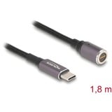 DeLOCK Cable de carga USB-C para portátil > conector magnético de 8 pines antracita/Negro