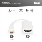 Digitus Adaptador / Convertidor Mini DisplayPort a HDMI blanco