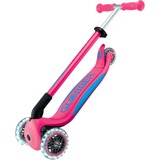 GLOBBER Primo Foldable Plus Lights, Vespa rosa neón/Celeste