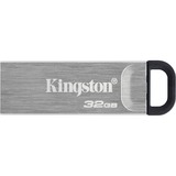 Kingston DataTraveler Kyson unidad flash USB 32 GB USB tipo A 3.2 Gen 1 (3.1 Gen 1) Plata, Lápiz USB plateado, 32 GB, USB tipo A, 3.2 Gen 1 (3.1 Gen 1), 200 MB/s, Sin tapa, Plata