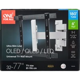 One for all Soporte de pared para TV giratorio negro/blanco