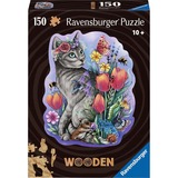 Ravensburger Rompecabezas de madera Gato de primavera, Puzzle 