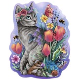 Ravensburger Rompecabezas de madera Gato de primavera, Puzzle 