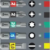 Wera 05049056001, Conjuntos de bits negro/Verde