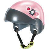 ZAPF Creation BABY born Casco para scooter 43cm, Accesorios para muñecas rosa neón