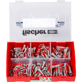 fischer FixTainer - DuoPower, Pasador gris claro/Rojo