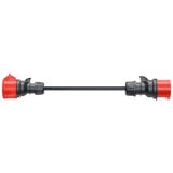 go-e Adaptador para Gemini flex 11 kW, CEE rojo trifásico 16A > CEE rojo 32A negro