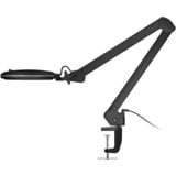 goobay Lámpara lupa LED con pinza 10W, Luz de LED negro