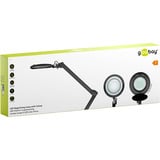 goobay Lámpara lupa LED con pinza 10W, Luz de LED negro