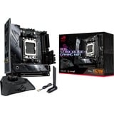 ASUS ROG STRIX X670E-I GAMING WIFI AMD X670 Zócalo AM5 mini ITX, Placa base negro/Plateado, AMD, Zócalo AM5, DDR5-SDRAM, 64 GB, DIMM, Doble canal