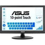 ASUS VT168HR 39,6 cm (15.6") 1366 x 768 Pixeles WXGA LED Pantalla táctil Negro, Monitor LED negro, 39,6 cm (15.6"), 1366 x 768 Pixeles, WXGA, LED, 5 ms, Negro