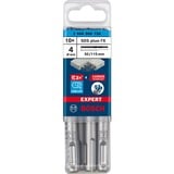 Bosch Expert Broca para martillo SDS plus-7X, Taladro Martillo perforador, Hammer drill bit, 4 mm, 115 mm, Concreto, Piedra, 5 cm