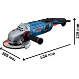 Bosch GWS 30-180 PB amoladora angular 18 cm 2800 W 5,7 kg azul/Negro, 18 cm, Corriente alterna, 5,7 kg, Motor sin escobillas