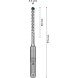 Bosch SDS plus-7X 1 pieza(s), Taladro Martillo perforador, 5,5 mm, 115 mm, Ladrillo, Concreto, Hormigón duro, Piedra natural, Arenisca, Piedra, 5 cm, SDS Plus