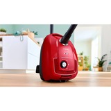 Bosch Serie 4 BGD38RD1H aspiradora 4 L Aspiradora de tambor Secar 600 W Bolsa para el polvo, Aspiradora de suelo rojo, 600 W, Aspiradora de tambor, Secar, Bolsa para el polvo, 4 L, Micro
