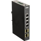 D-Link DIS-100G-6S switch No administrado Gigabit Ethernet (10/100/1000) DIN rail Negro, Interruptor/Conmutador No administrado, Gigabit Ethernet (10/100/1000), DIN rail