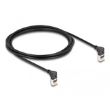 DeLOCK Cable de parche RJ-45 Cat.6a S/FTP, Slim 90° angular negro